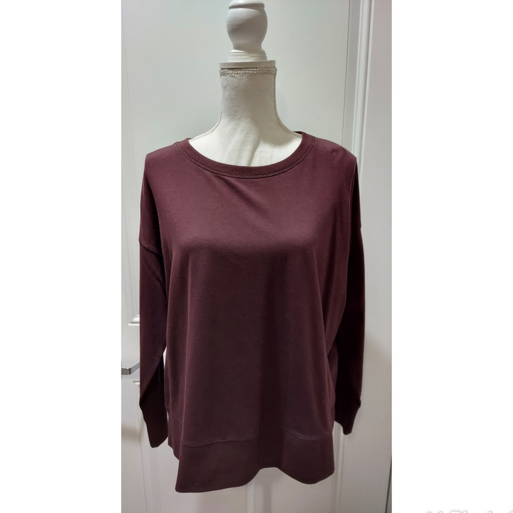 Eileen Fisher Organic Cotton Cassis Top Size M!